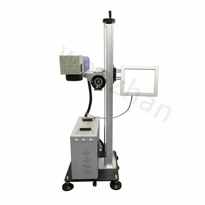 CO2 Vliegende lasermarkeringsmachine WZ-103F voor ambachtelijke geschenken kleding schoenen tassen en IC industrie